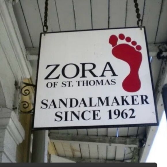 Zora of St. Thomas Handmade Red Braided Leather Sandals - Picture 11 of 11